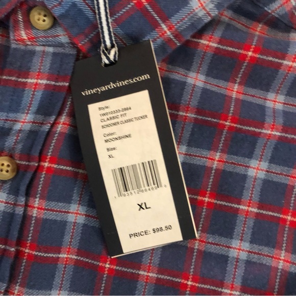 Vineyard Vines Men’s NWT XL Tucker shirt 97% Cotton 3% Spandex - Picture 6 of 11
